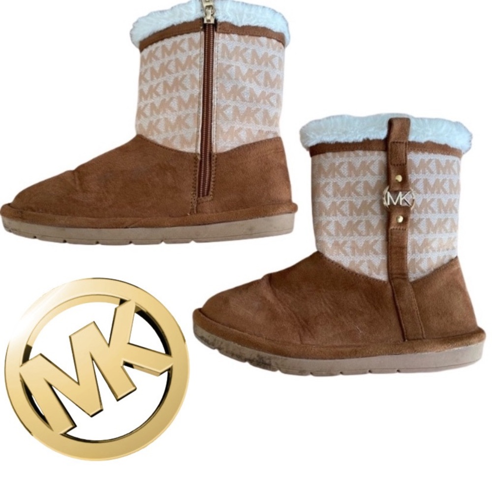 Michael Kors Caramel/Tan Yancy Snow Boots, Girls Size 11 MK